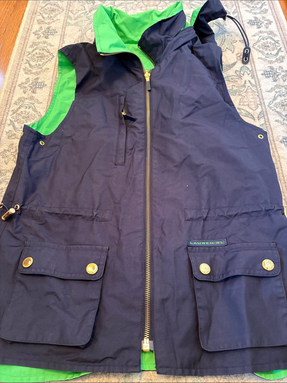 Ralph Lauren Blue/Green Reversible Vest